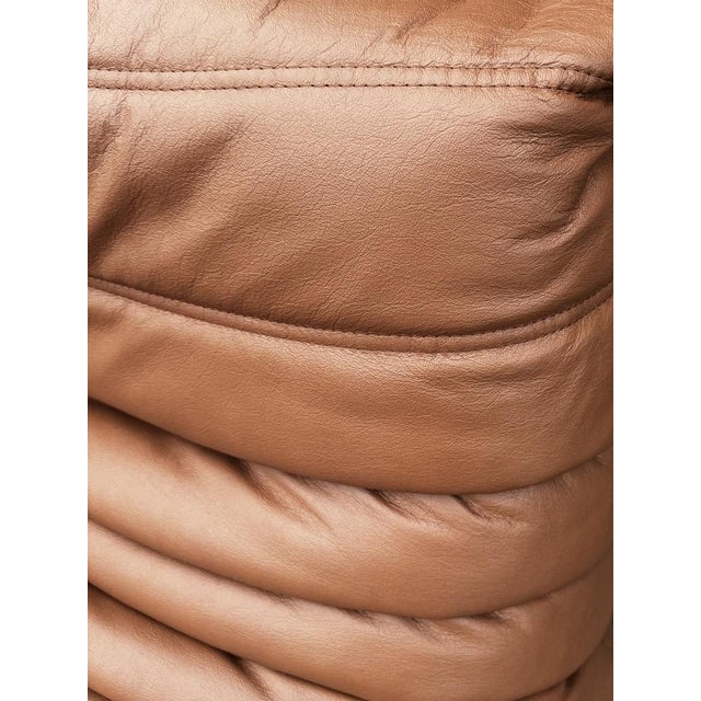 French Togo Lounge Chair in Brown Leather by Michel Ducaroy for Ligne Roset For Sale - Image 6 of 12