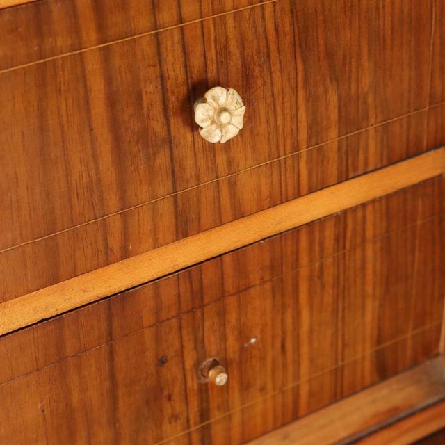 Wood Biedermeier Secretaire in Feather and Walnut Burl For Sale - Image 7 of 16