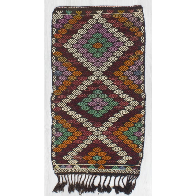 1960's Vintage Embroidered Small Kilim Rug- 2′6″ × 4′11″ For Sale In Los Angeles - Image 6 of 6