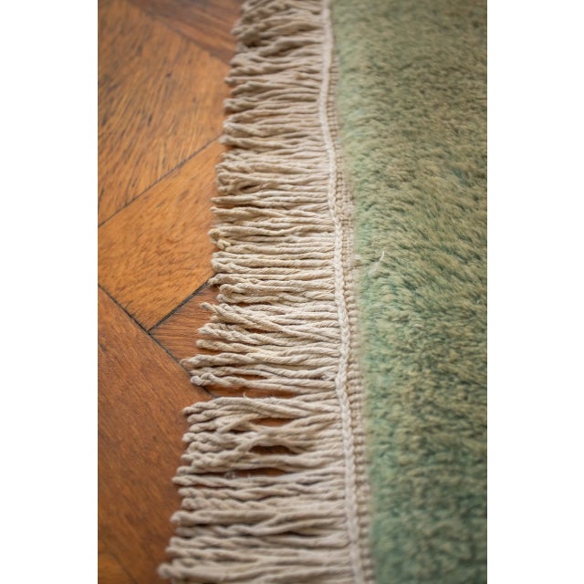 Hand-knotted rug from European workshops in Aubusson. Wool on cotton warp. Very interesting rug for collectors. Knot...