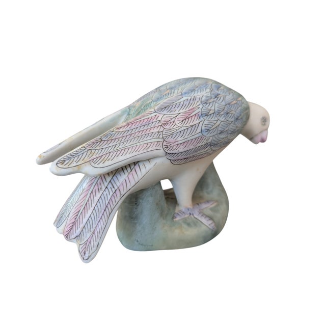 Vintage Chinoiserie Porcelain Dove Bird Figurine For Sale In Charlotte - Image 6 of 12