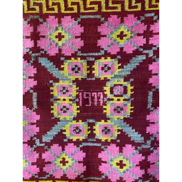 C. 1977 Vintage Peruvian Andean Handwoven Wool Textile Wall Hanging For Sale - Image 9 of 11