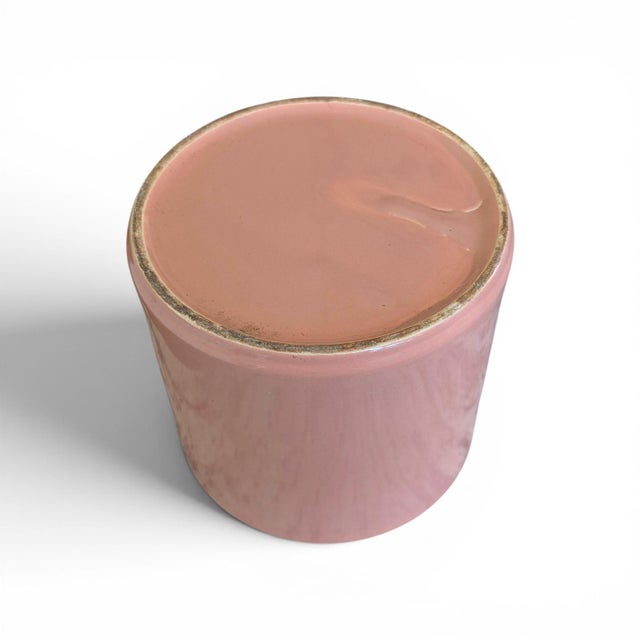 Habitat Postmodern Minimalist Peachy Pink Ceramic Cylinder Planter For Sale - Image 4 of 6