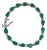 8 Carat Natural Zambian Emerald and Diamond Tennis Bracelet 14 Karat White Gold For Sale