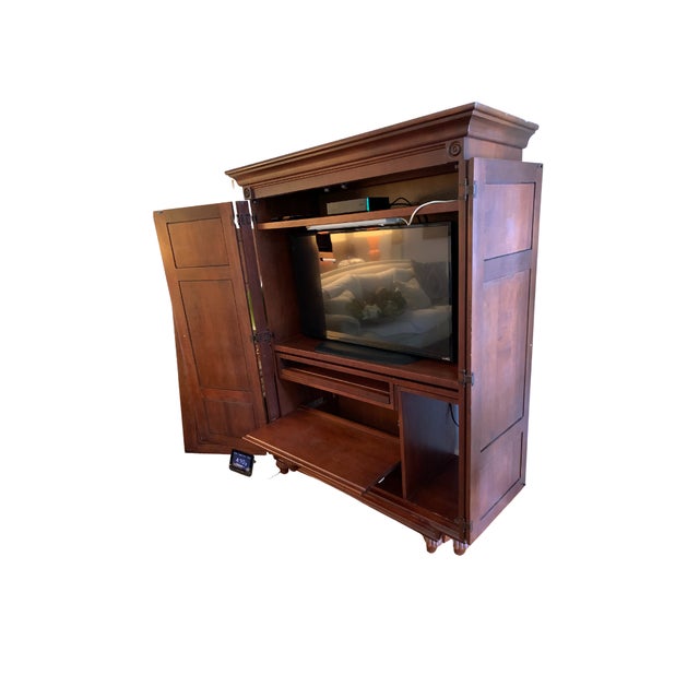 Ethan Allen British Classics Media & Computer Armoire Chairish