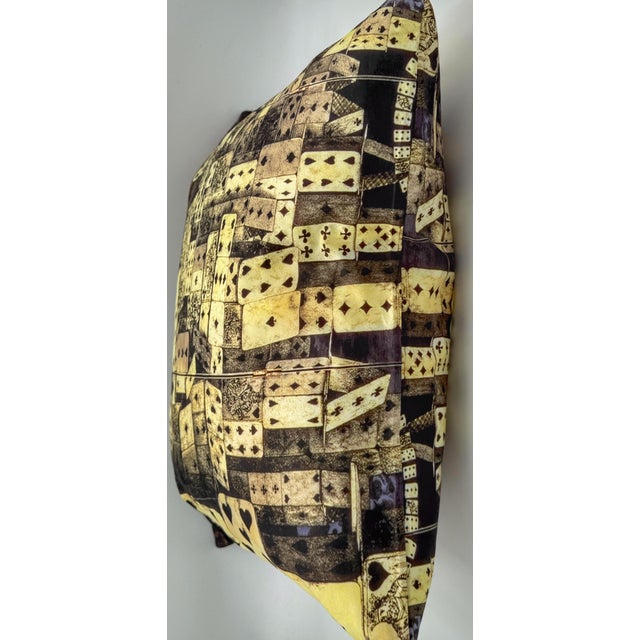 Early 21st Century Cole & Son Fornasetti "House of Cards" Silk Down Throw Pillow, 20 Inches For Sale - Image 5 of 14