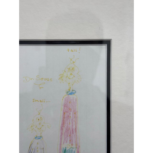Drawing/Sketching Materials Theodor Seuss Geisel Original Artwork "Dr. Seuss Small... Tall!" For Sale - Image 7 of 13