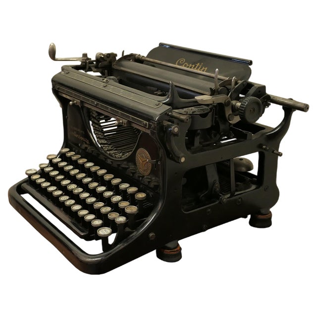 Vintage French Typewriter from Contin, 1940s For Sale