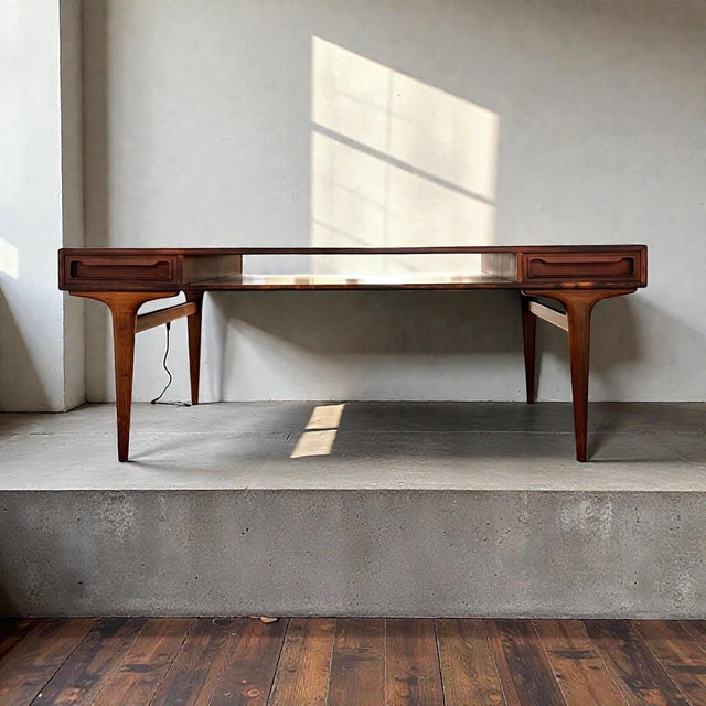 Johannes andersen coffee table with drawers | rosewood | denmark, 1960s danish coffee table in rosewood designed by...