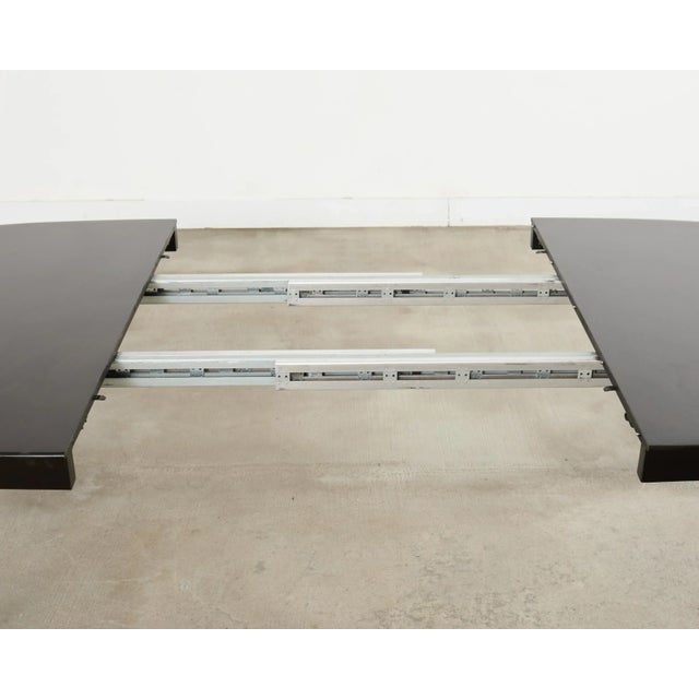 Black Barbara Barry for McGuire Oval Extension Dining Table 9.5 Ft For Sale - Image 8 of 18