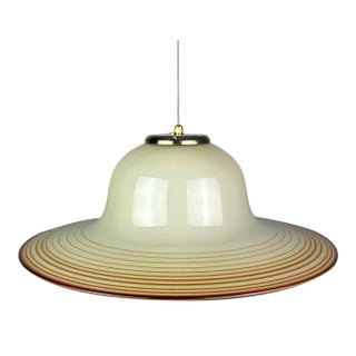 Mid-Century Beige Murano Glass Pendant Lamp from De Majo, Venice, Italy, 1970s For Sale
