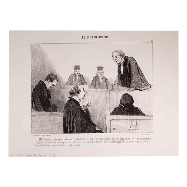 Honoré Daumier, Les Gens de Justice, Lithograph, 1845 For Sale