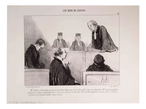 Honoré Daumier, Les Gens de Justice, Lithograph, 1845