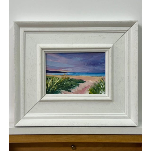 Contemporary Miniature Beach Landscape of East Coast of Scottish Highlands by British Artist, 2022 For Sale - Image 3 of 9