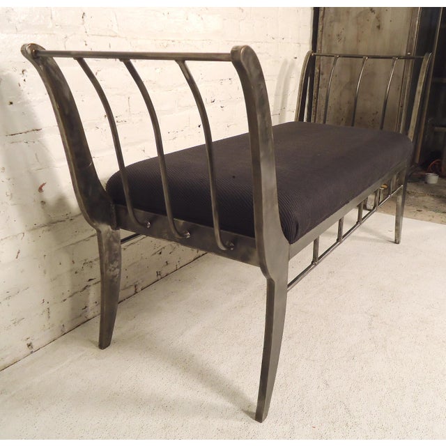 Mid 20th Century Mid 20th Century Bare Metal Style Bench For Sale - Image 5 of 5