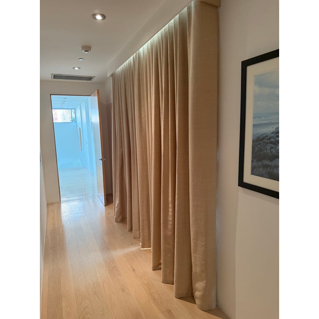 Jake Arnold Designed Ripple Fold Silk Drapes - Set of 4 For Sale In Los Angeles - Image 6 of 9