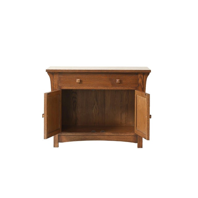 Brown Mission Oak Cabinet - Walnut For Sale - Image 8 of 10