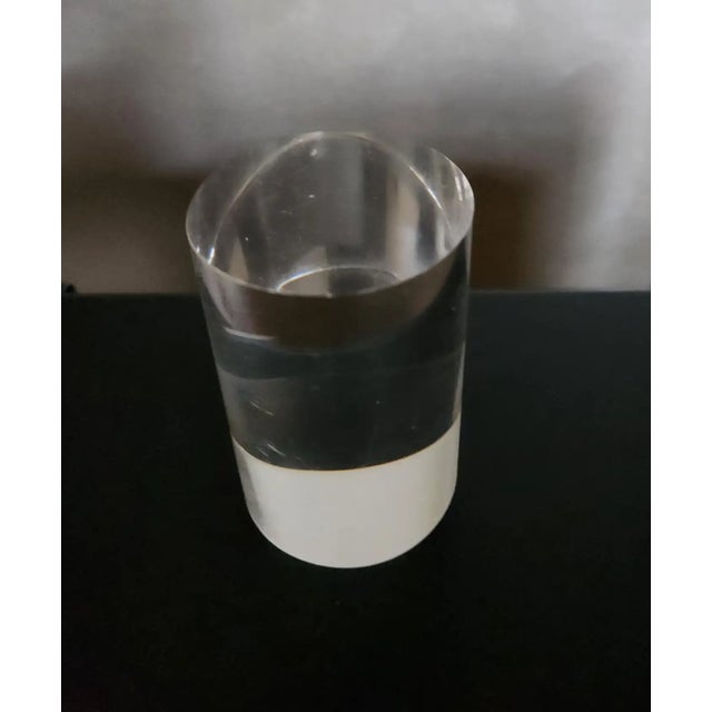 Transparent 1970s Modern Lucite Paperweight For Sale - Image 8 of 9
