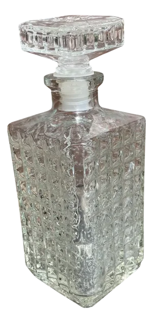 Glass Whiskey Decanter, 1970s