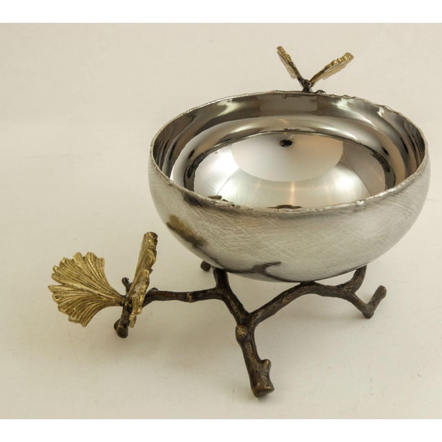Michael Aram Butterfly Ginkgo Silver Bowl For Sale - Image 10 of 12