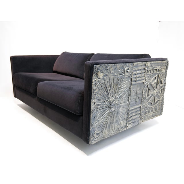 Mid 20th Century Adrian Pearsall Brutalist-Inspired Two-Cushion Sofa Loveseat (2 of 2) For Sale - Image 9 of 12