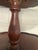 Vintage Mid Century Three-Tier Oak Dumbwaiter Pie Table With Deep Scalloped Shelves & Brass Paw Feet For Sale - Image 11 of 12