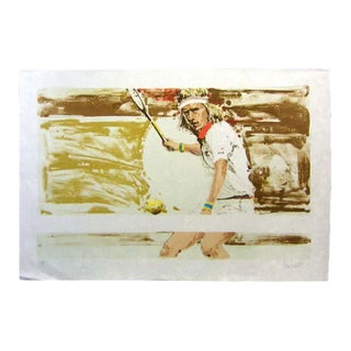 Aldo Luongo "Bjorn Borg" Art Hand Signed Lithograph on Japon Paper For Sale
