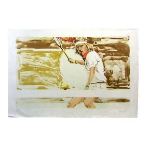 Aldo Luongo "Bjorn Borg" Art Hand Signed Lithograph on Japon Paper