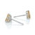 Contemporary Natural Citrine Trio Gemstone Studs, Dainty Minimalist Earlobe Studs for Woman - A Pair For Sale - Image 3 of 3