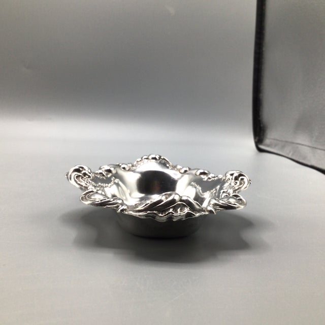 Silver Antique International Silver Co. “W” Monogrammed Sterling Silver Pin Tray For Sale - Image 8 of 12