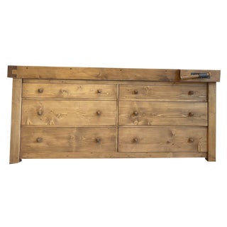 Rustic Planer Bench in Pine For Sale
