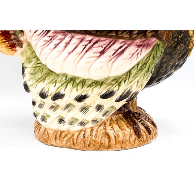 Ceramic Vintage Ganz Bella Casa Hand-Painted Turkey Ceramic Tureen – Americana / Thanksgiving / English Country For Sale - Image 7 of 13