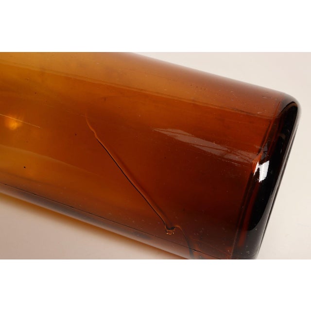 Set of Two Vintage Amber Glass Apothecary Bottles by Owens-Illinois Glass Co. For Sale - Image 17 of 18