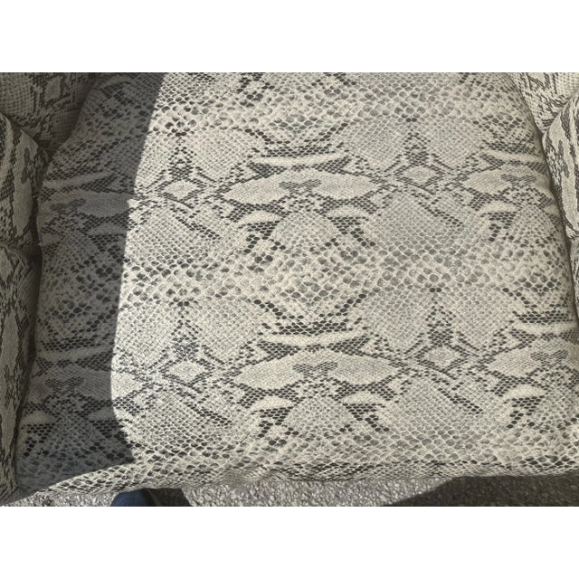 1960s Mid Century Modern Swivel Chairs, Faux Python, Faux Snakeskin - Set of 2 For Sale In Miami - Image 6 of 7