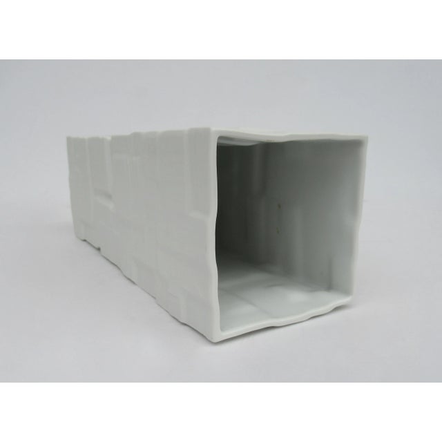 C.1960's Mid-Century Modernist-Style, Heinrich Fuchs Monumental Matte White Porcelain Brutalist-Style Vase For Sale - Image 11 of 13