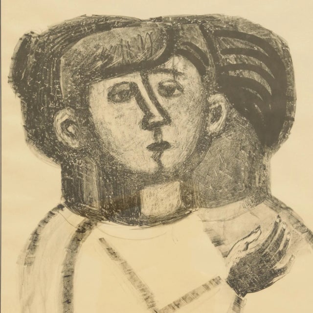 1960s Mid-Century Scandinavian Lithograph "The Family" by Swedish Artist Nils Wedel, Signed & Numbered For Sale - Image 13 of 13