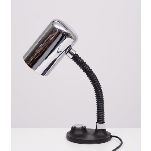Vintage Chrome Goose Neck Table Lamp from Hillebrand Lighting, 1970s For Sale - Image 13 of 13