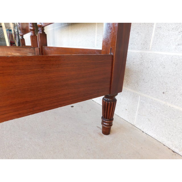 Antique Flame Mahogany Chippendale Style Bell Flower Finial Poster Beds - A Pair For Sale - Image 13 of 18