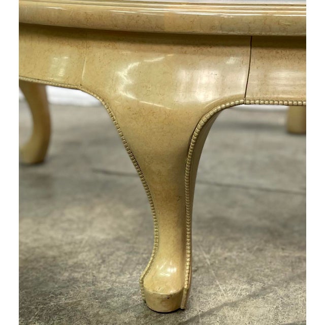 Vintage Bernhardt Contemporary Round Etched Glass Coffee Cocktail Table