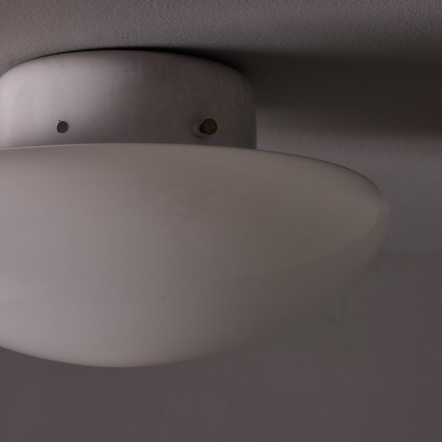 Small Sergio Mazza 'Magnolia' Opaline Glass Ceiling or Wall Lamp for Quattrifolio For Sale - Image 14 of 17