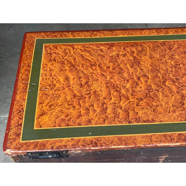 19th C. American Artisan Painted Mule Chest of Drawers For Sale - Image 11 of 18