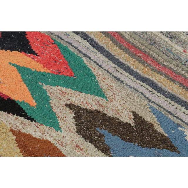 1950s Vintage Persian Shahson Kilim With Colorful Stripes S - Rug & Kilim For Sale - Image 5 of 6