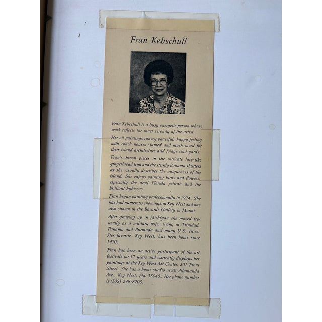 “Key West Lighthouse” Limited Edition Print by Fran Kebschull, C. 1970s For Sale In Orlando - Image 6 of 6