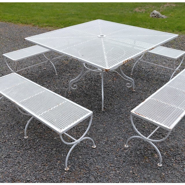 Vintage Patio Set Attributed to Salterini, 5 Pieces For Sale - Image 13 of 13