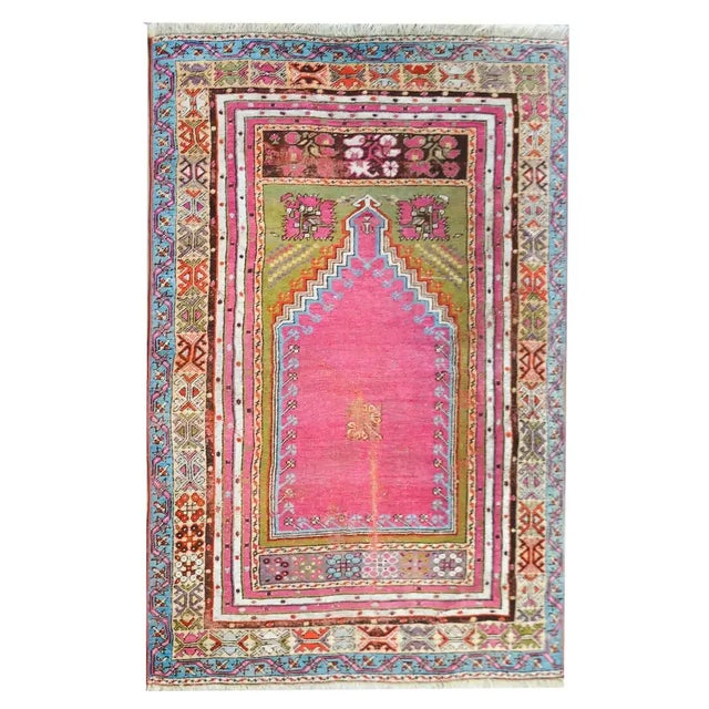 Early 20th Century Turkish Konya Prayer Rug For Sale - Image 11 of 11