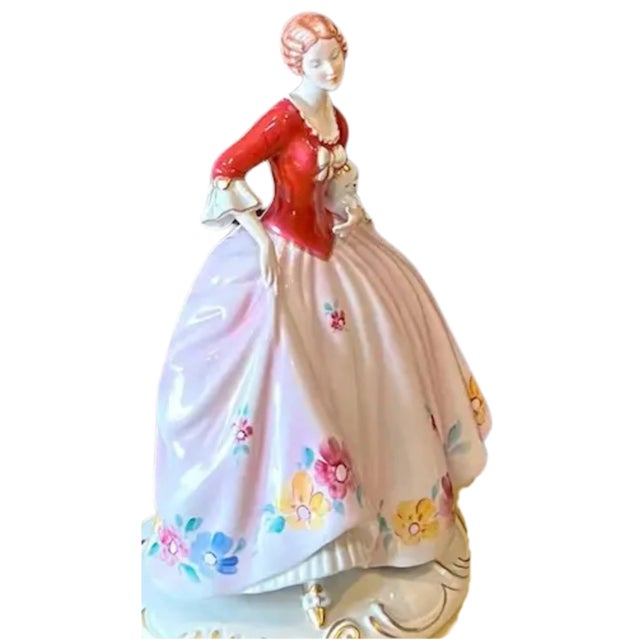 Royal Dux Porcelain Lady Holding Her Dog Table Lamp For Sale - Image 11 of 18