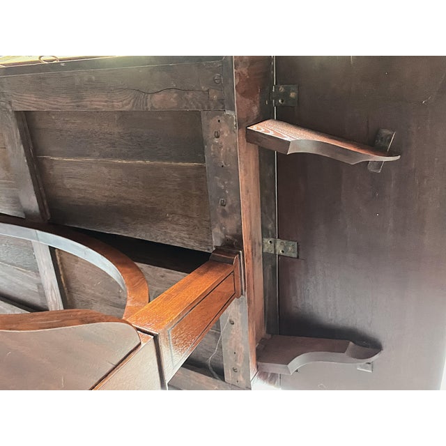 Antique English Regency Drop Leaf Mahogany Partner's Desk/ Sofa Table For Sale - Image 9 of 12