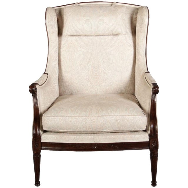 Hollywood Regency Antique Louis XVI Armchair in Walnut, 1780 For Sale - Image 3 of 18