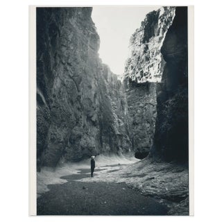 Canyon, Person, USA, 1960s, Black & White Photograph For Sale