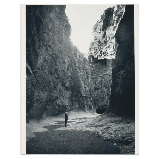 Canyon, Person, USA, 1960s, Black & White Photograph For Sale
